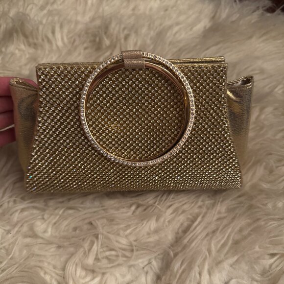 Gold Crystal Clutch Purse - formal event - Picture 6 of 9